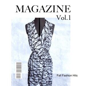 Forever 21 Navy and Cream Print Sleeveless Faux Wrap Dress Size S